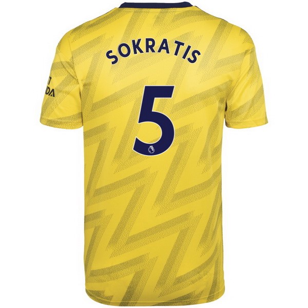 Camiseta Arsenal NO.5 Sokratis Segunda equipación 2019-2020 Amarillo